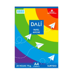 Papel Afiche Colores Surtidos A4 x20 DALI