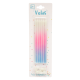 Velas Celeste, Rosa y Blanco x 6